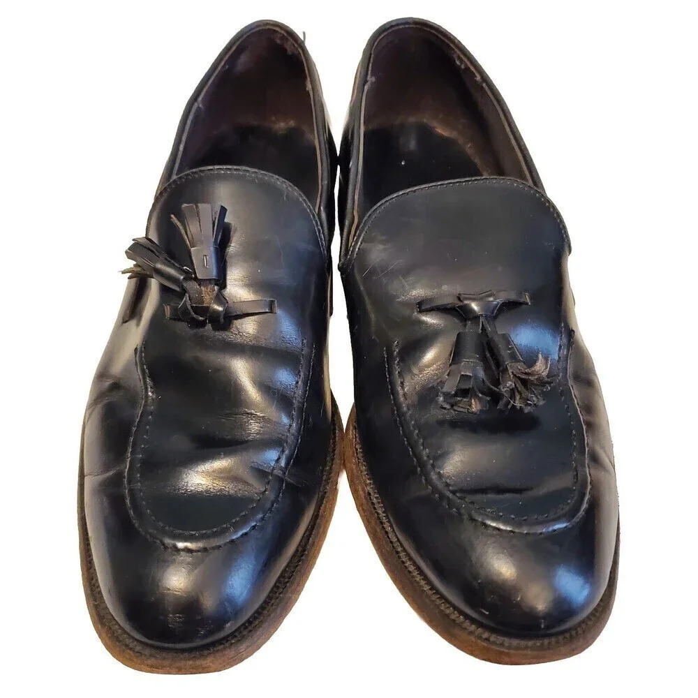 Dexter Dress Shoes Mens Black Sz 9.5C‎ Loafer Leather Sole Tassel Career